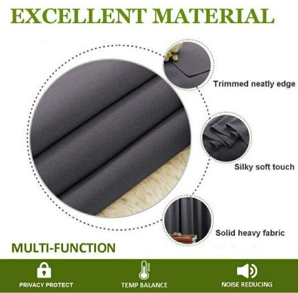 Venom Blackout Curtains: Stylish Darkening Eyelet Drapes for Any Room - Image 2