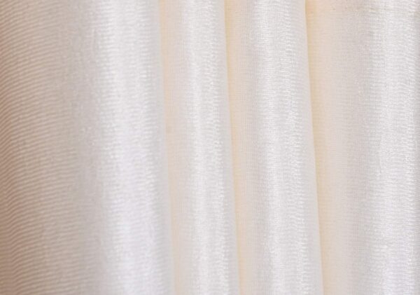 Elegant Royal Silky Cream Window Curtains with Stainless Steel Eyelets - 6 Feet - Image 2