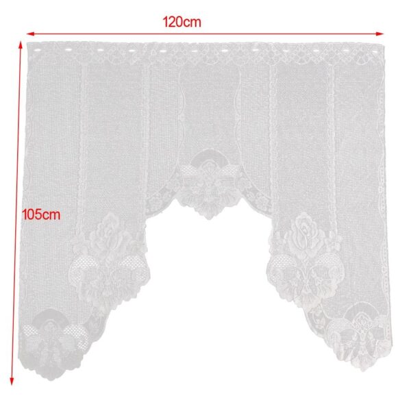 Vintage Lace Coffee Curtain - Elegant Kitchen Window Scarf for Home Decor - Image 4