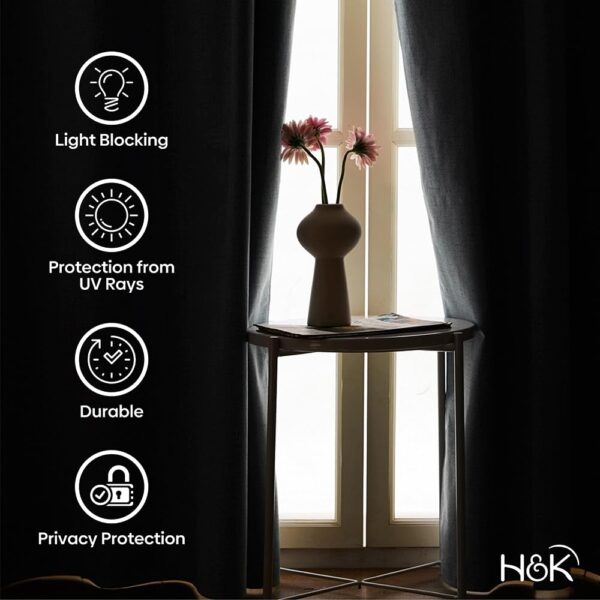 Brighten Your Space with Haus & Kinder 100% Cotton Curtains in Yellow - Image 5