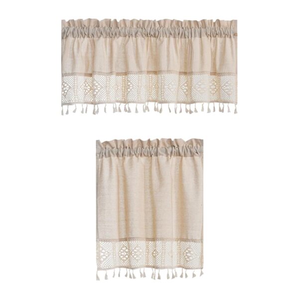 Farmhouse Valance Curtains for Kitchen and Dining Room Window Treatments - Image 2