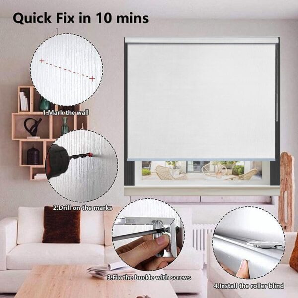 Premium Waterproof Roller Blind with Pelmet for Sun and Rain Protection - Image 6