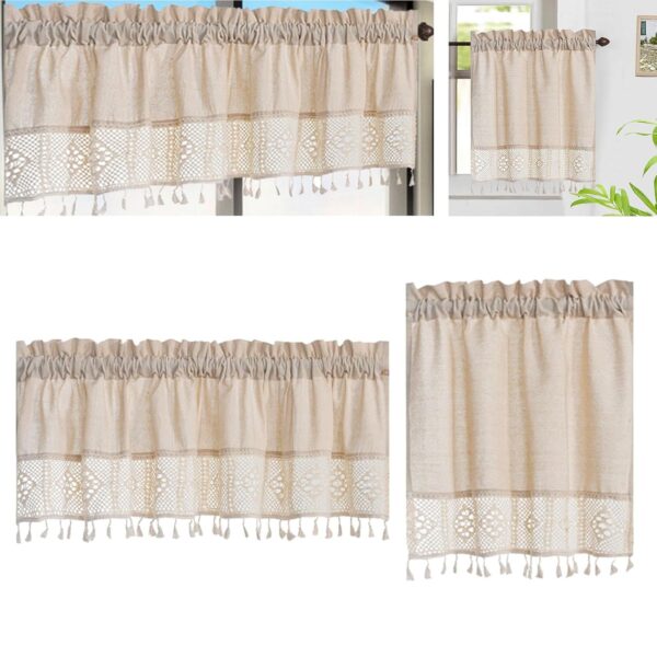 Farmhouse Valance Curtains for Kitchen and Dining Room Window Treatments - Image 5