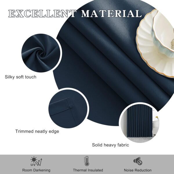 Elegant Navy Blue Pinch Pleat Blackout Curtains for Ultimate Room Darkening - Image 5