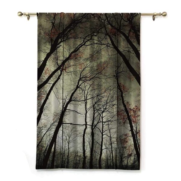 Nature-Inspired Roman Shades: Mystic Dark Forest Design for Your Windows - Image 2