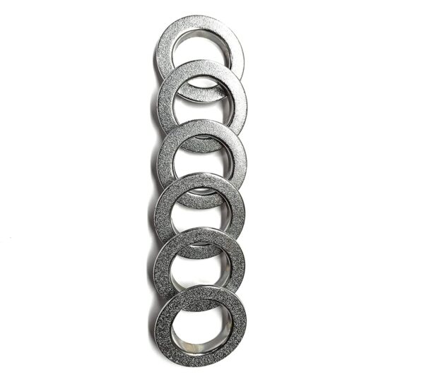 Florescent Silver Eyelet Curtain Rings with Washers - Pack of 50 - Image 3