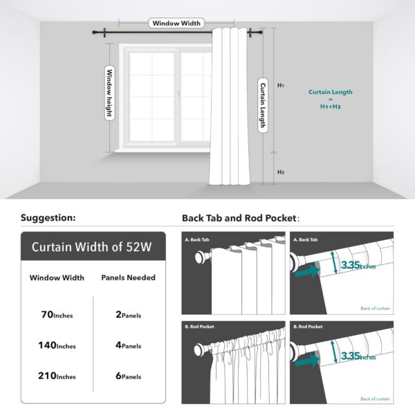 Light Beige Thermal Insulated Blackout Curtains for Nursery - Set of 2 Panels - Image 9