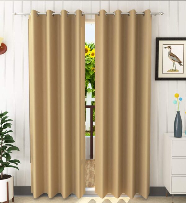 Premium Blackout Curtains - Thermal Insulated 3 Layered Long Door Curtain 8 ft - Image 2