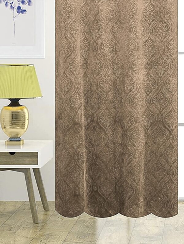 Stylish Velvet Embossed Door Curtains Set for Chic Home Decor - Image 5