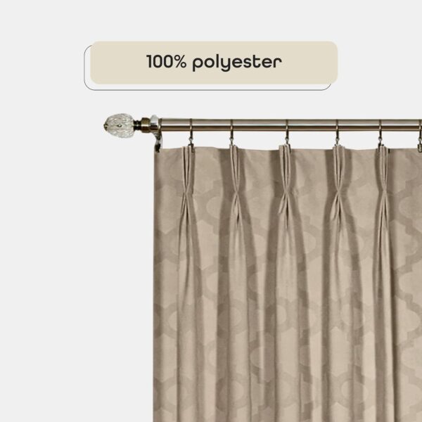 Elegant Windsor Pinch Pleat Curtains in Camel, 34x84" for Your Home - Image 3