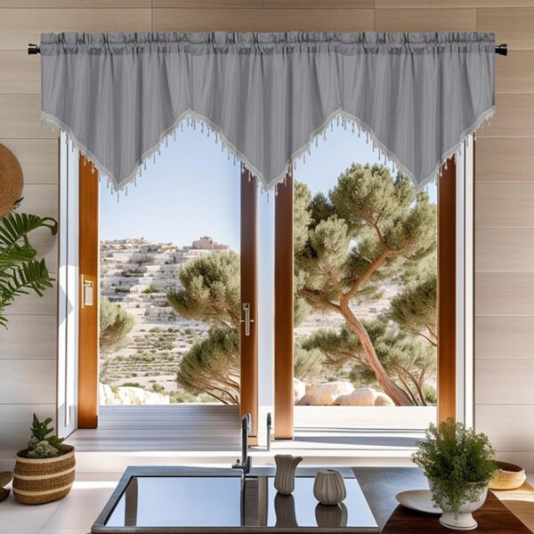 Stylish ATORSE Valance Triangle Curtains for Kitchen and Cafe Windows - Image 4