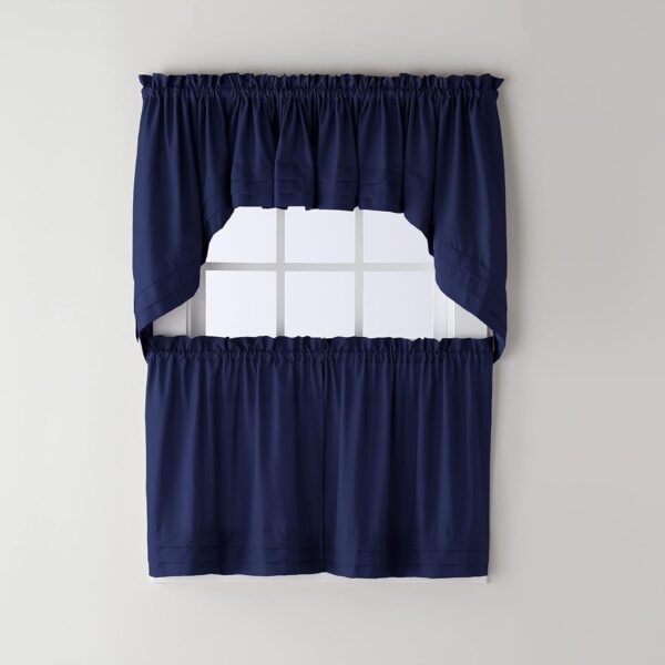 Stylish Navy Valance Curtain - Perfect Fit for Any Window (58" x 13") - Image 5