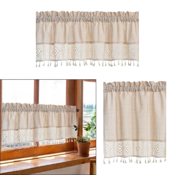 Farmhouse Valance Curtains for Kitchen and Dining Room Window Treatments - Image 8