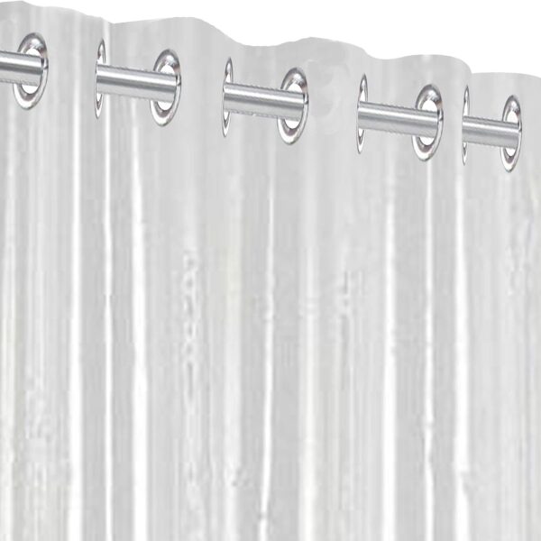 Kuber Industries 30mm PVC Eyelet AC Curtain - 7 Feet Transparent Elegance - Image 2