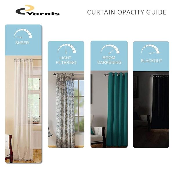 Yarnis Cream Polyester Sheer Criss-Cross Curtains for 5 Feet Windows - Image 5