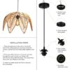 Bamboo Lampshades: Stylish Boho & Rattan Lighting for Your Home Decor - Image 7