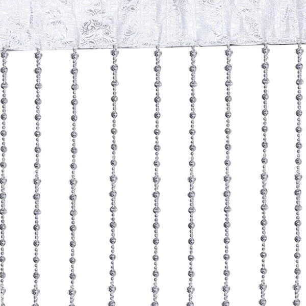 Sparkling Silver Plastic String Beads for Stylish Door and Window Curtains - Image 4