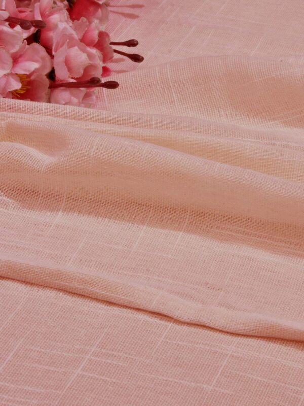 Elegant Baby Pink Cotton Linen Curtains for Stylish Home Decor - Image 4