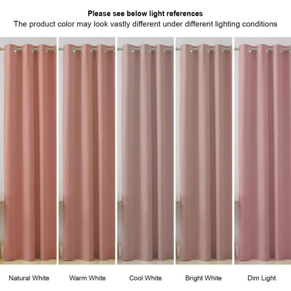 Elegant Peach Blackout Door Curtains 7 Feet Long for Stylish Home Decor - Image 5