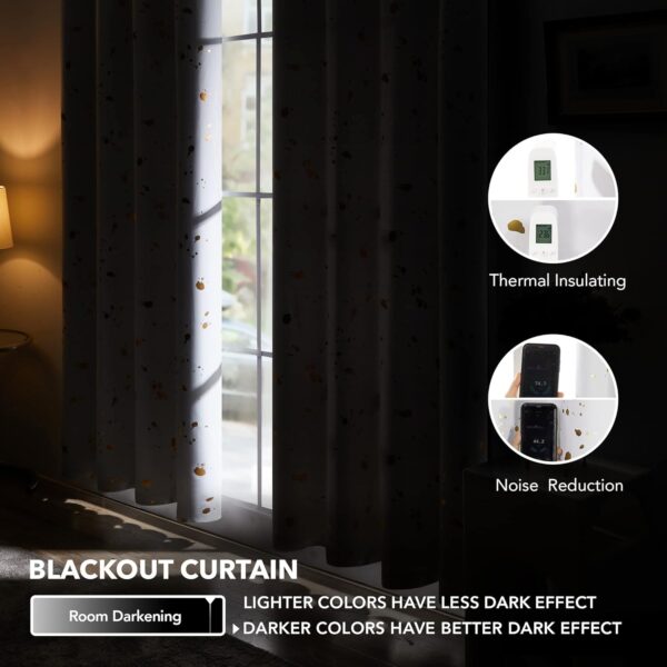 Deconovo Blackout Curtains: Stylish Soundproof Drapes for Bedroom Comfort - Image 3