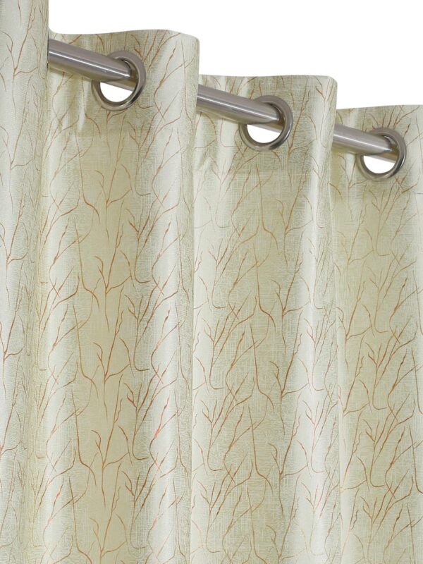 Cortina Leaf Light-Filtering Green Curtains Set of 2 for Stylish Windows - Image 5