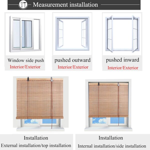 Bamboo Roman Shades for Home and Balcony - Stylish and Breathable Blinds - Image 7