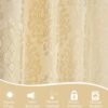 Elegant Cream Paisley Velvet Curtains | 80% Room Darkening | 2Pc Eyelet Set - Image 5