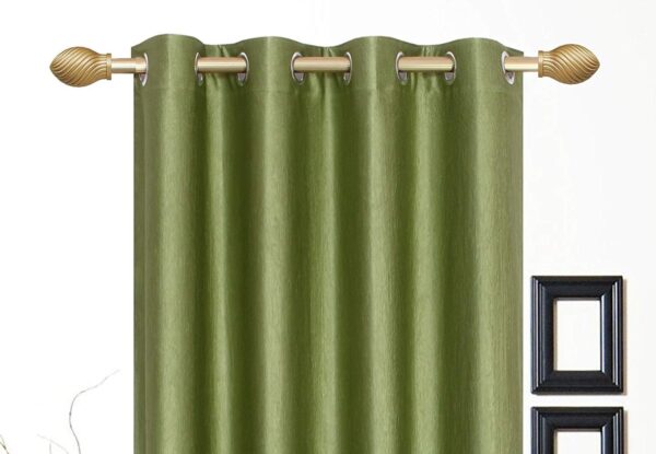 Elegant Green Floral Blackout Curtains - Radees Creations, 5 Feet, Pack of 2 - Image 3