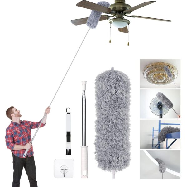 Extendable Duster with Long Handle: Clean Ceilings, Fans, and Curtains Easily - Image 8