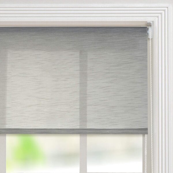 Stylish Grey Sheer Roller Blinds for Light Filtering and UV Protection - Image 5