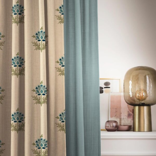 Premium Teal Blue Blackout Curtains - Heavy Fabric for Light Blocking - Image 4