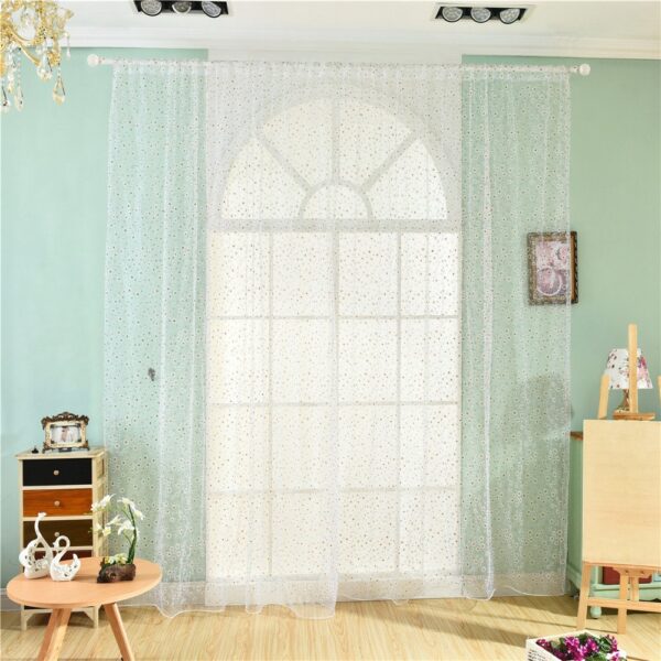 Daisy Flower Sheer Curtains for Elegant Window and Door Decor - 39x78 inch - Image 8