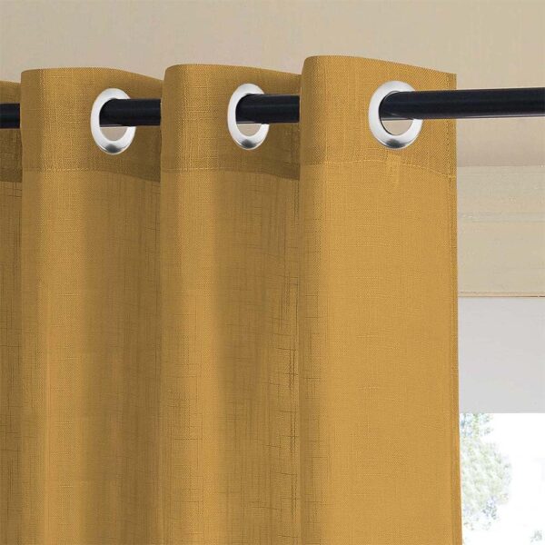 Stylish Dark Salmon Ombre Sheer Curtains for Room Darkening Effect - Image 2