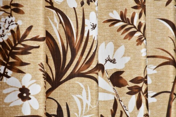 Floral Leaf Texture Window Curtains Set for Room Darkening Decor - Image 3