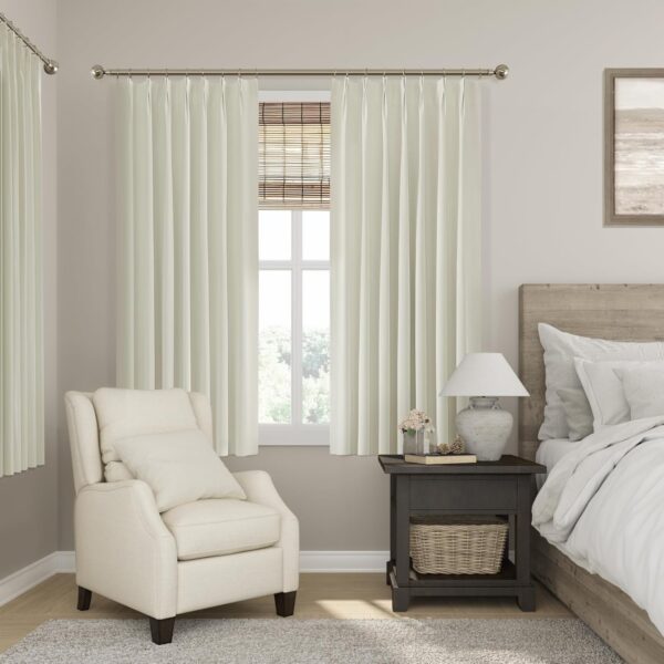 Elegant Ivory Pinch Pleat Blackout Curtains for Living Room and Bedroom - Image 6