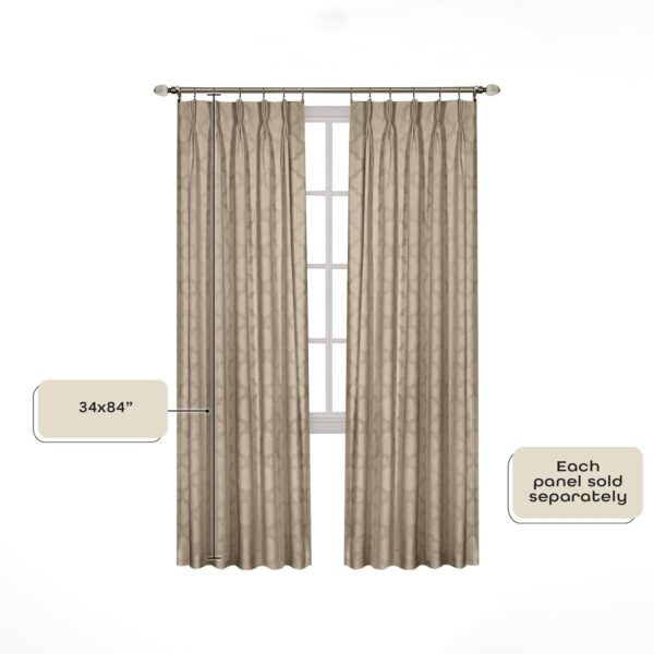 Elegant Windsor Pinch Pleat Curtains in Camel, 34x84" for Your Home - Image 4