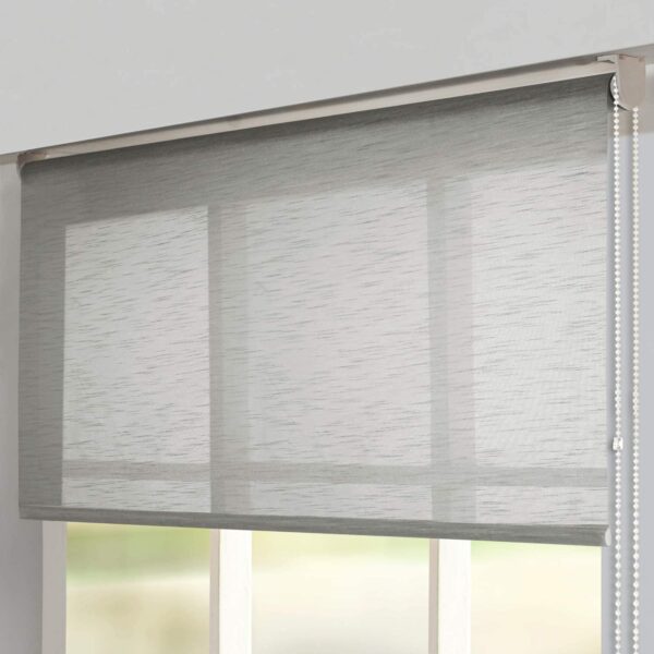 Stylish Grey Sheer Roller Blinds for Light Filtering and UV Protection - Image 6