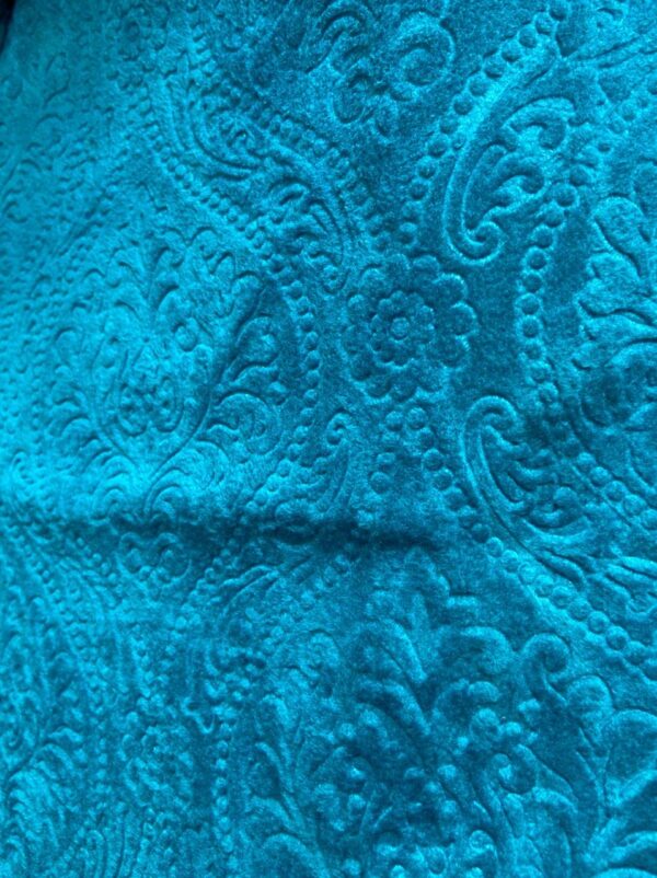 Stylish Aqua Velvet Eyelet Curtains for Living Room and Office Decor - Image 4