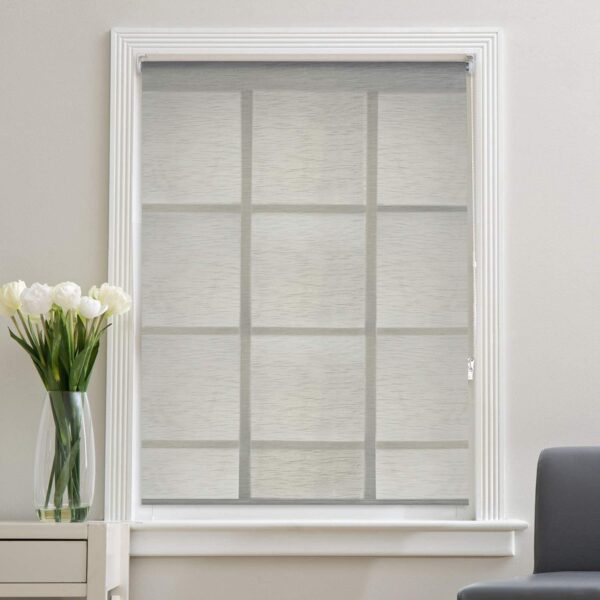 Stylish Grey Sheer Roller Blinds for Light Filtering and UV Protection - Image 2