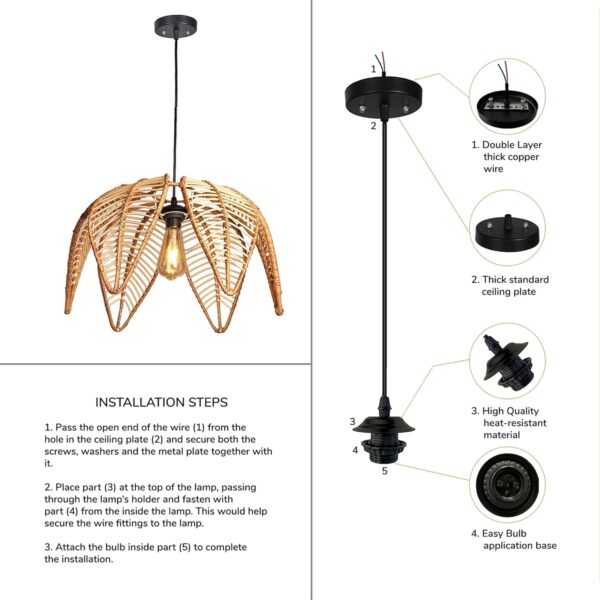 Bamboo and Rattan Lampshades: Unique Cafe Lighting for Every Space - Image 7