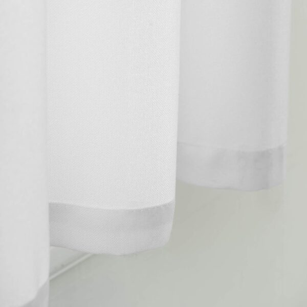 UPOPO White Linen Textured Valance Curtains: Stylish 18" Window Treatment Solution - Image 6