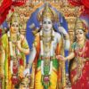 Grommet Door Curtain for Diwali: 3D Ram Darbar Design, 7Ft Opaque Panel - Image 2