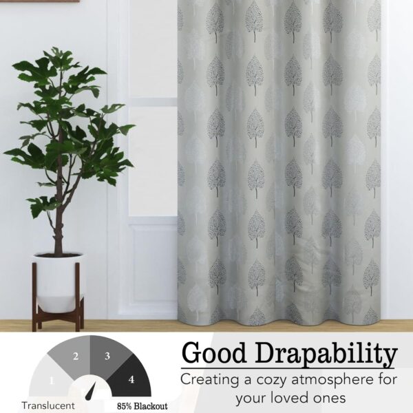 Premium Betel Leaf Curtains | 80% Room Darkening Grey Window Screens - Image 6