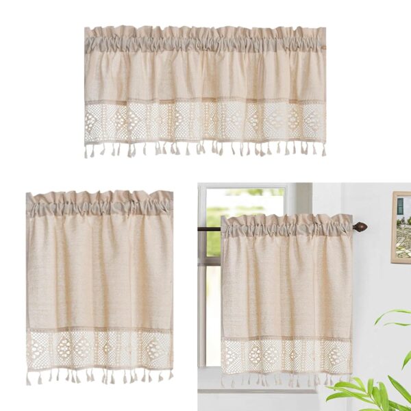 Farmhouse Valance Curtains for Kitchen and Dining Room Window Treatments - Image 3