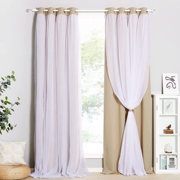 Premium Heavy-Duty Blackout Curtains for Bedrooms - Set of 2 Grommet Panels - Image 2