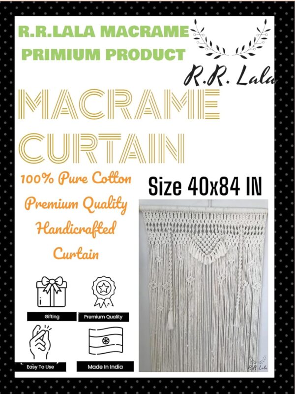 Macrame Curtain for Room Decor: Bohemian Style Window and Door Tapestry - Image 5