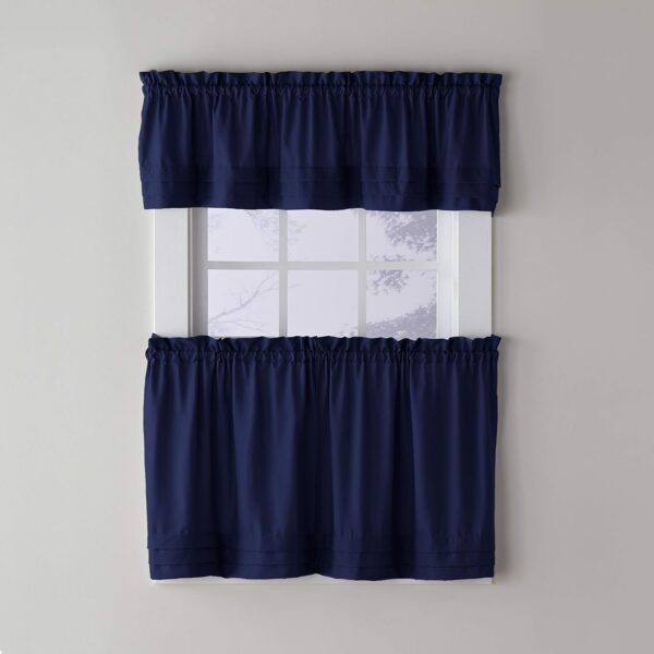 Stylish Navy Valance Curtain - Perfect Fit for Any Window (58" x 13") - Image 4