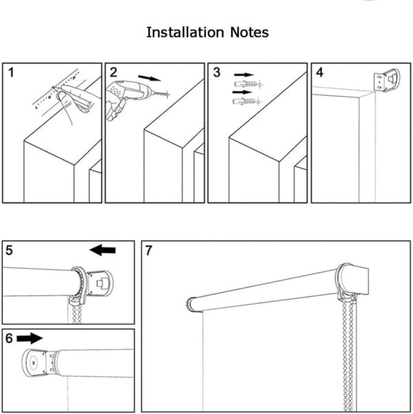 Grey Waterproof Roller Blinds for Sun Blockage - 300 GSM Polyester Curtains - Image 6