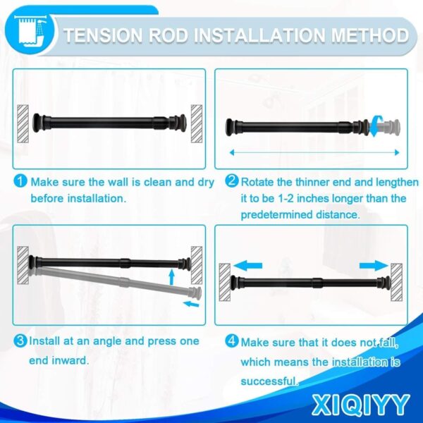 Strong Adjustable Tension Rods 16-28 Inches for Shower and Window Use - Image 4