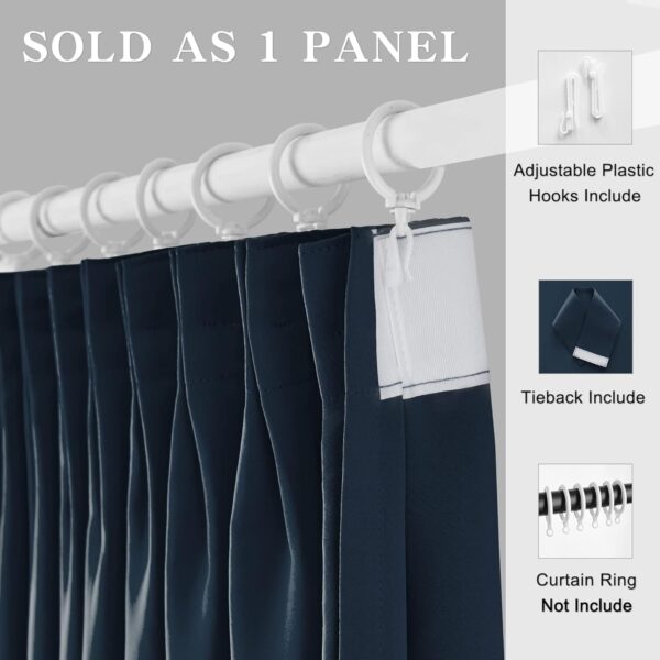 Elegant Navy Blue Pinch Pleat Blackout Curtains for Ultimate Room Darkening - Image 4